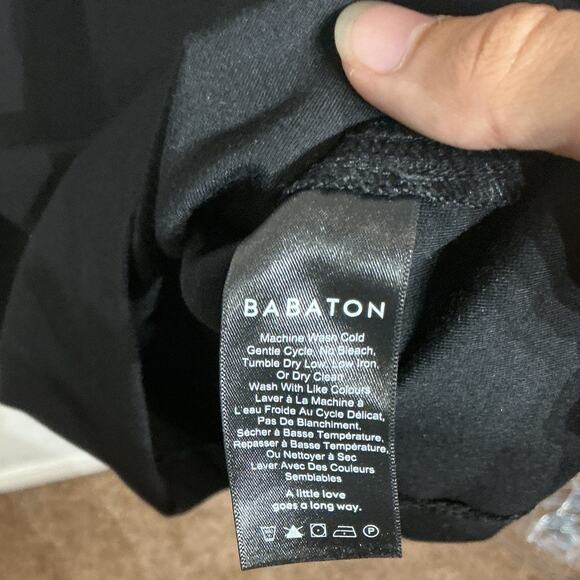 Aritzia Babaton Ruslan Off the Shoulder Bodycon Black Midi Dress Sz 00 - Picture 6 of 11